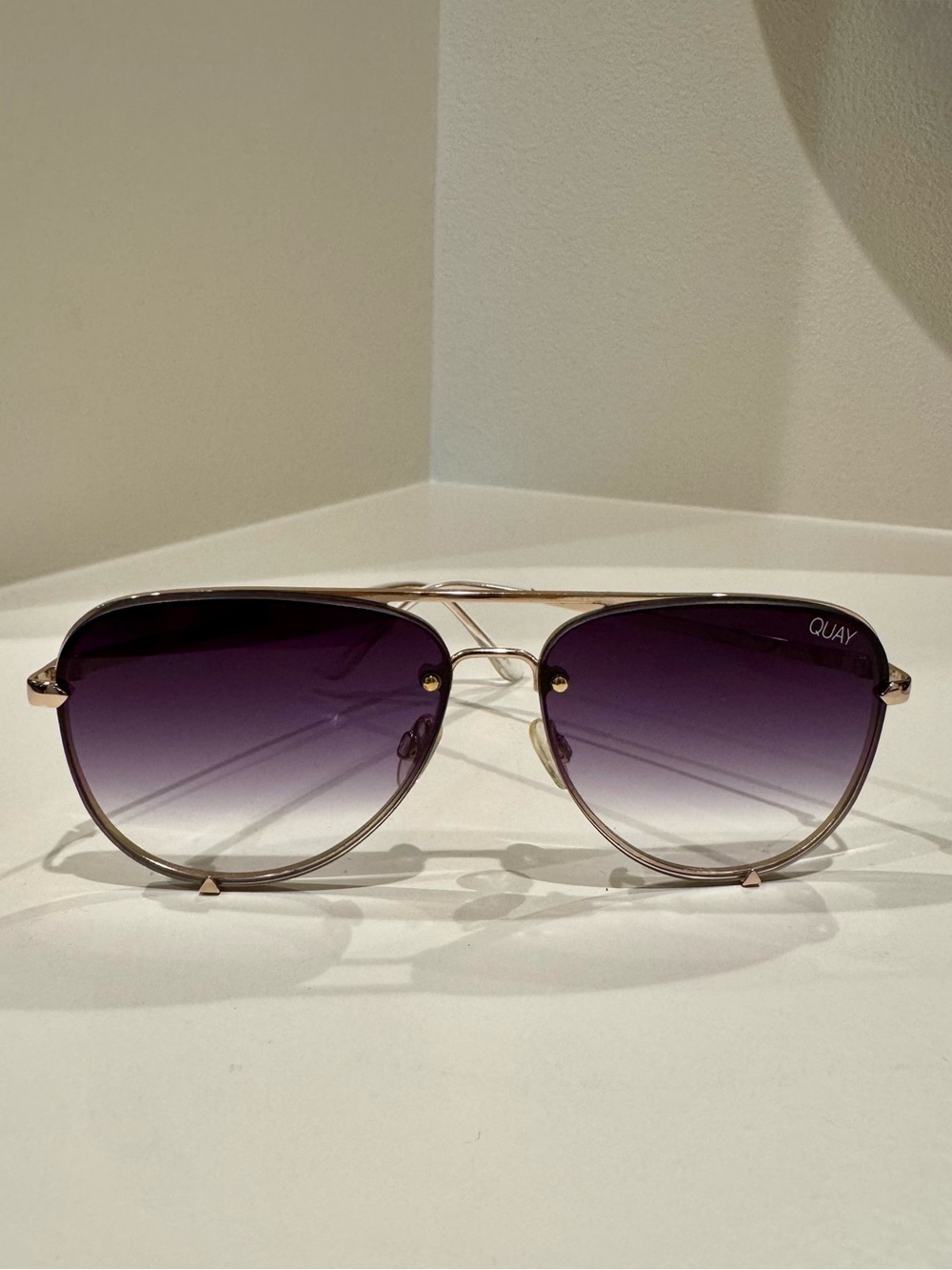Quay Australia High Key Mini Rimless Sunglasses